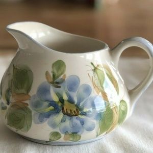 Vintage Hand Painted Portugal Pitcher P3315 Cream